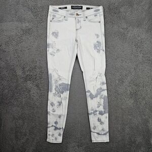 Affliction Black Premium Bianca Skinny Jeans White‎ Gray Tie Dye Distressed 26